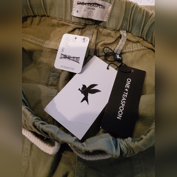 NWT One Teaspoon- Shabbies Low Waist Drawstring Boyfriend Denim Jeans - Picture 11 of 12